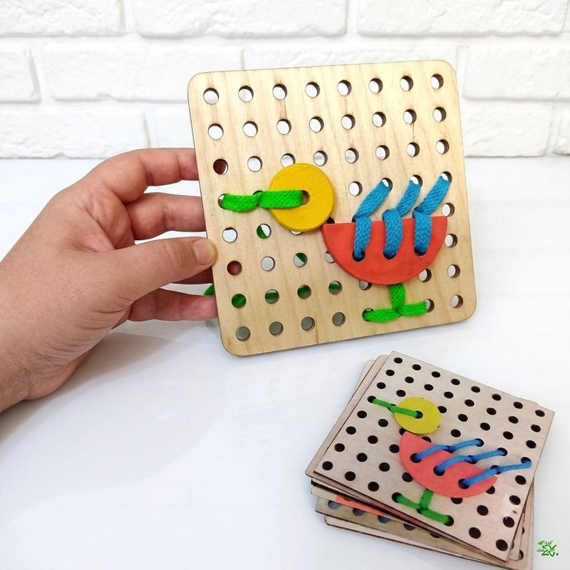 دوخت چوبی مونته سوری با کارت الگو